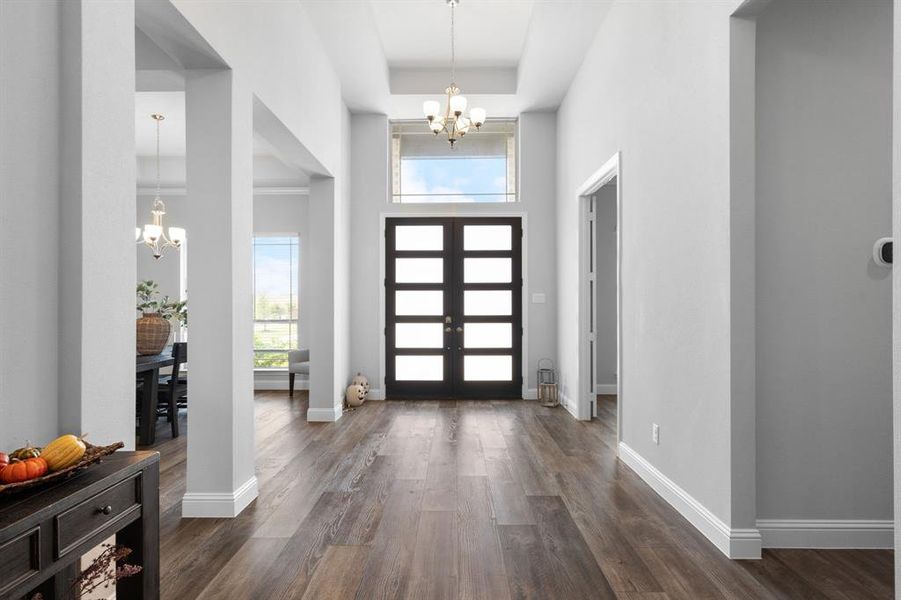 Foyer facing front of the house