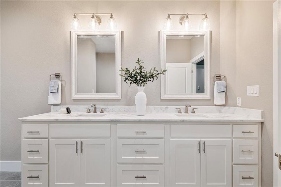 Bathroom featuring vanity