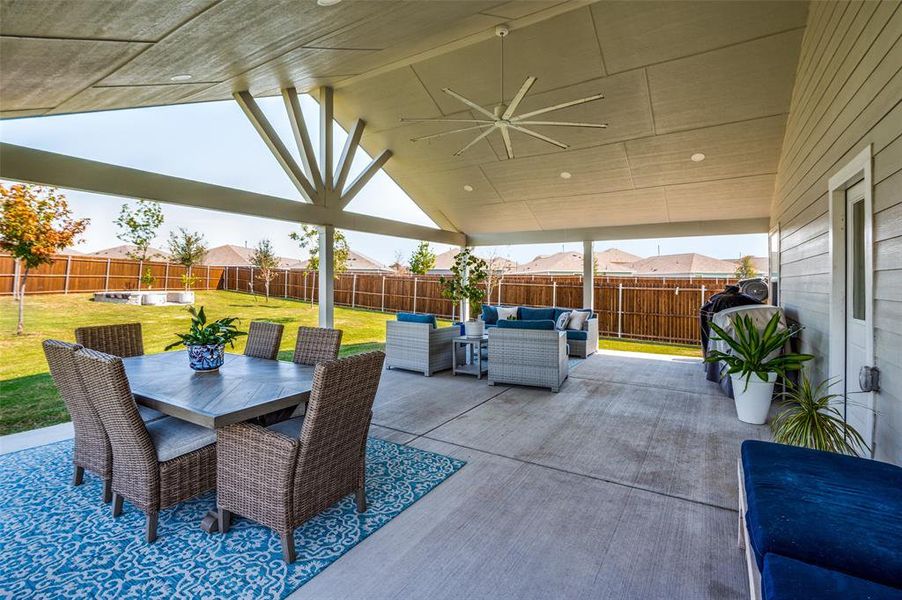 This outdoor living space really extends the living space. You are going to love it out here!