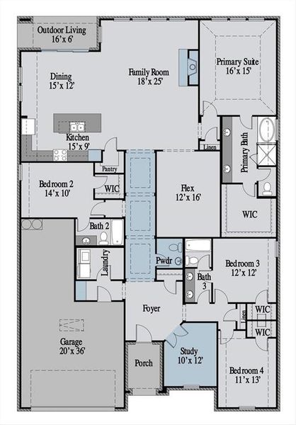 847 Oak Floor Plan