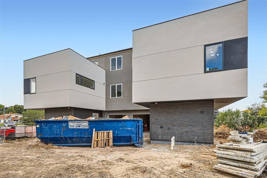 View of backyard area. Each unit will have an individually fenced backyard and outdoor patio.