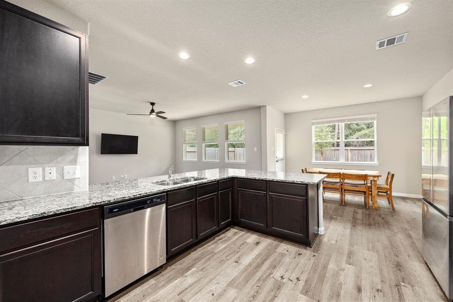 Kitchen looking into Dinette