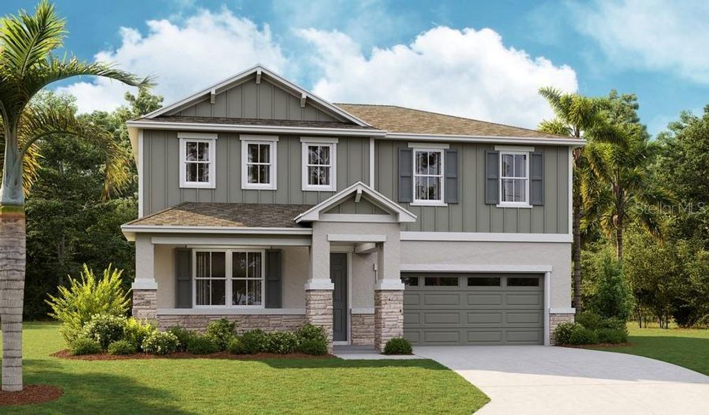 New construction Single-Family house 912 Griffon Avenue, Lake Alfred, FL 33850 Slate- photo