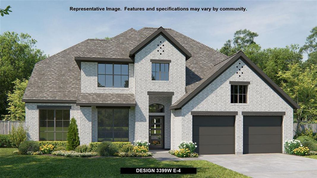 New construction Single-Family house Design 3399W, 405 Coyote Creek Way, Kyle, TX 78640 - photo