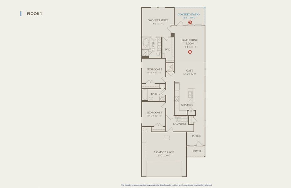 Beeville Floor Plan, Quick Move-In Home, Floor 1