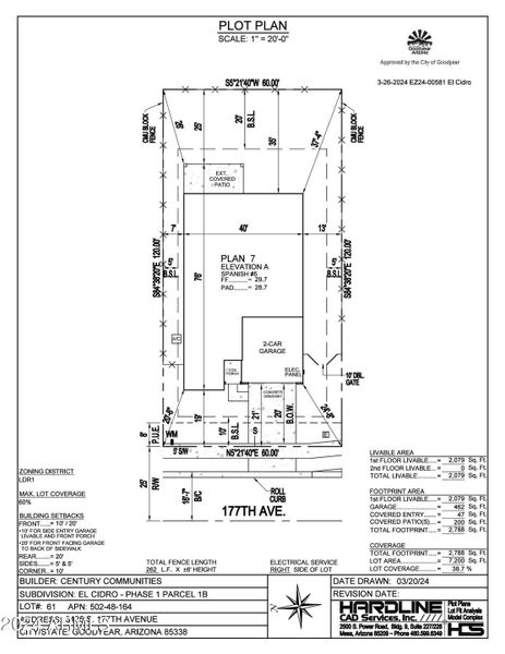 EL CIDRO 61 approved plot plan