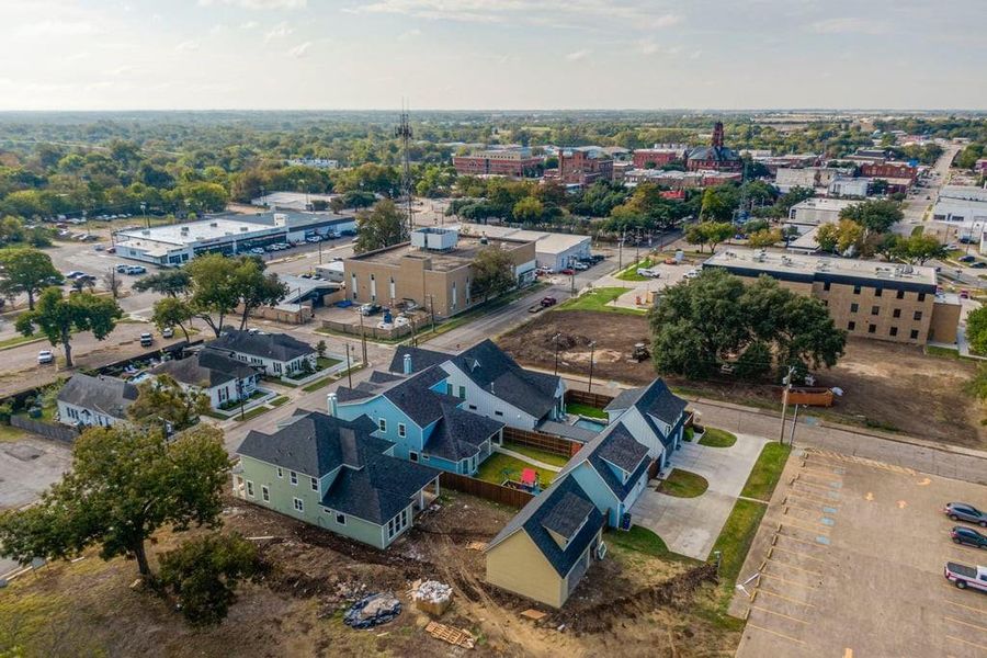 Birds eye view of property