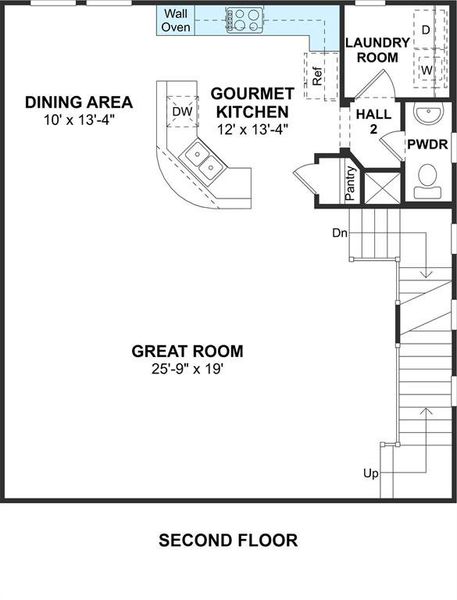 The Venice II floor plan by K. Hovnanian Homes. 2nd Floor shown. *Prices, plans, dimensions, features, specifications, materials, and availability of homes or communities are subject to change without notice or obligation.