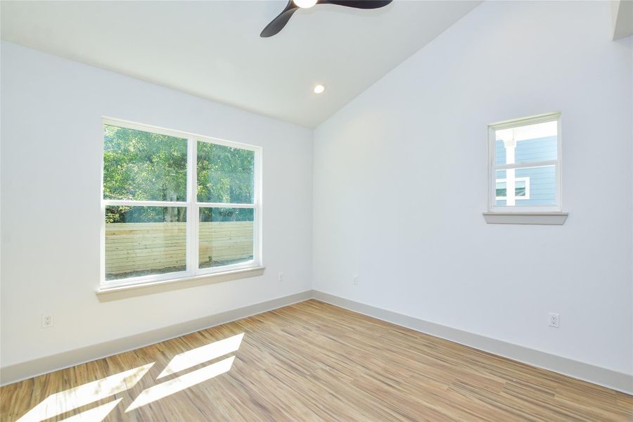 View of living wall & window to deck.