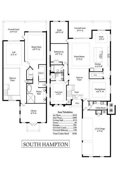 New construction Single-Family house The South Hampton Plan, Plantation Blvd, Palm Coast, FL 32137 - photo