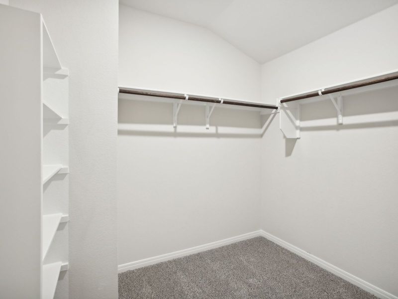 Have lots of room for storage with this large primary bedroom closet.