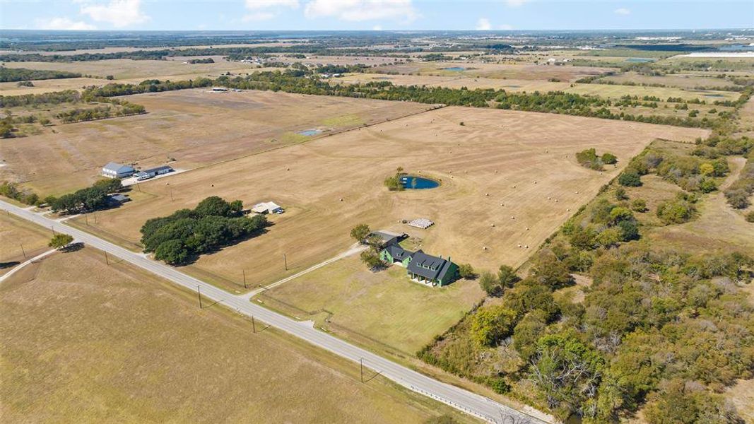 Drone / aerial view with a rural view