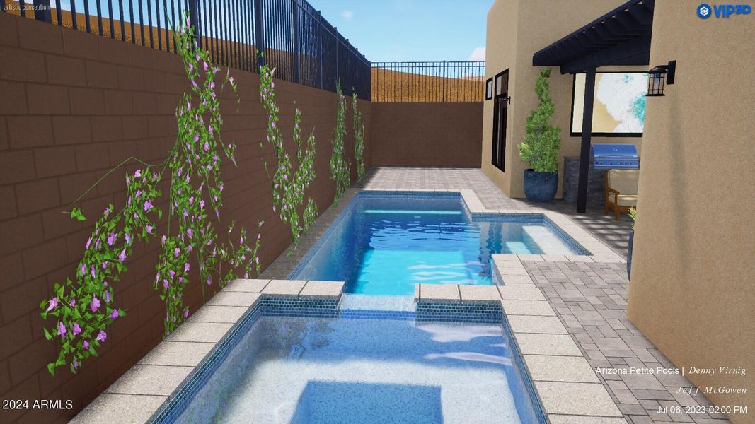 Backyard Pool Rendering