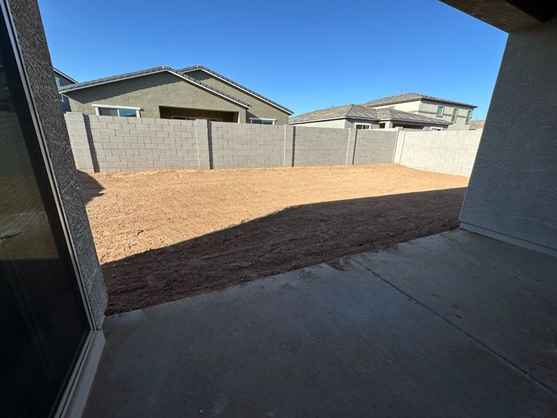 Covered patio to backyard