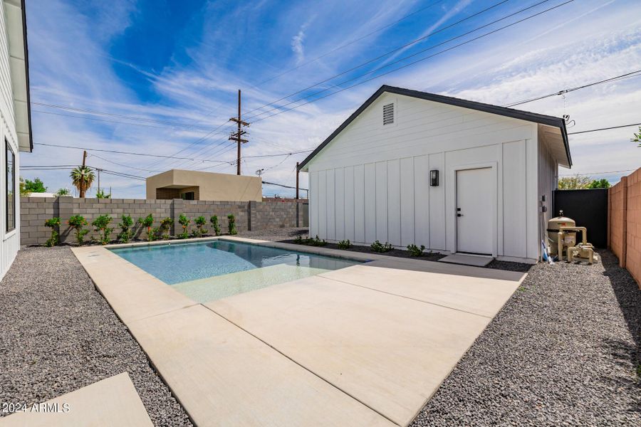 Backyard & Detached Garage