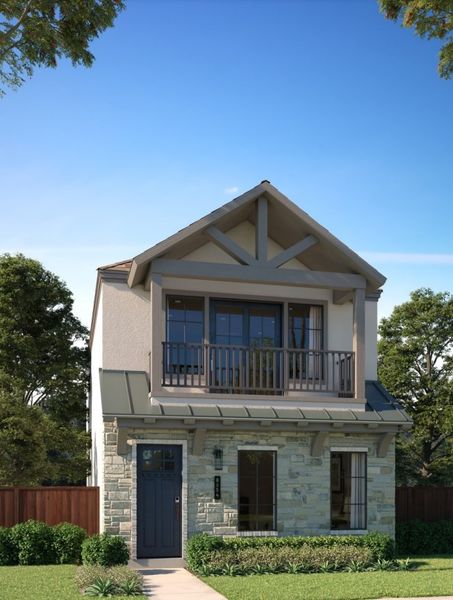 New construction Single-Family house Lyndhurst Modern Hill Country Opt. B, 8120 Bromley Drive, Dallas, TX 75231 - photo