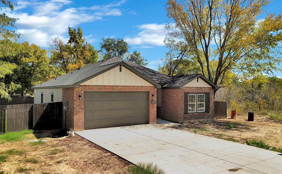 Ranch-style house with a garage