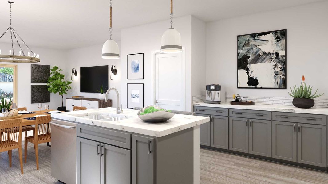Kitchen to Dining Room | Cottonwood | Sunrise - Canyon Series | Surprise, AZ | Landsea Homes