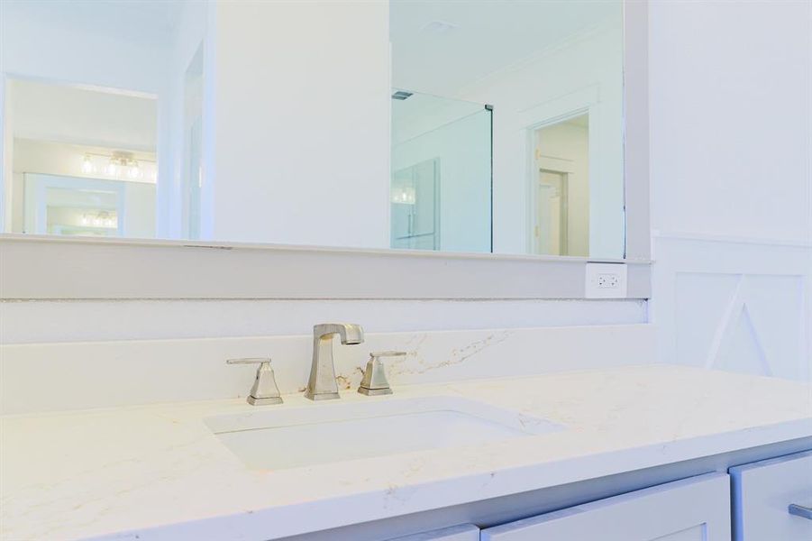 Bathroom featuring vanity