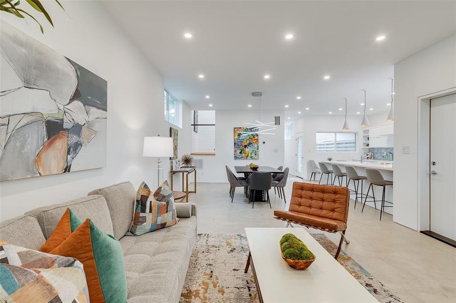 Light-filled open concept living space!