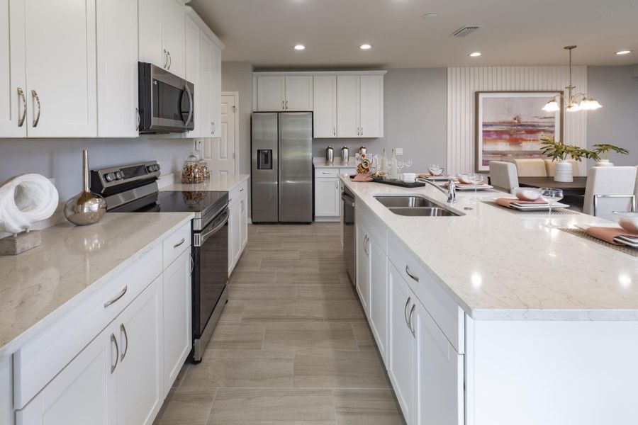 Kitchen - Piper - Townhomes at Sky Lakes Estates in St. Cloud, FL by Landsea Homes