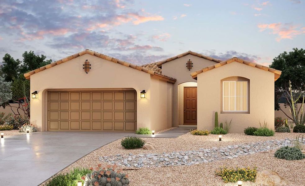 New construction Single-Family house Villagio Series - Belice, 22360 N. Lynn Street, Maricopa, AZ 85138 - photo