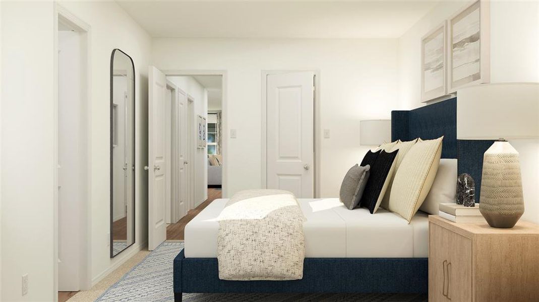 Bedroom featuring light hardwood / wood-style floors