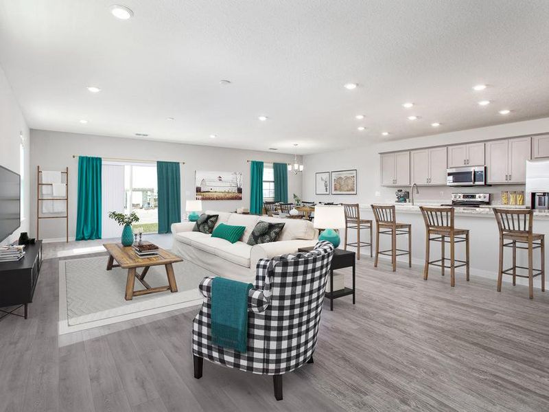 Enjoy an open and welcoming gathering room - Westbrooke ll home plan by Highland Homes