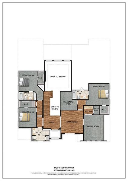 Artist Rendering of second floor.