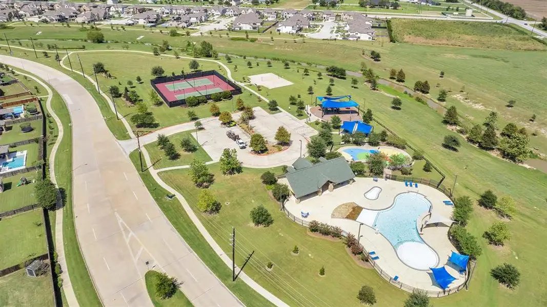 An aerial view of the amazing amenities StoneCreek Estates has to offer.