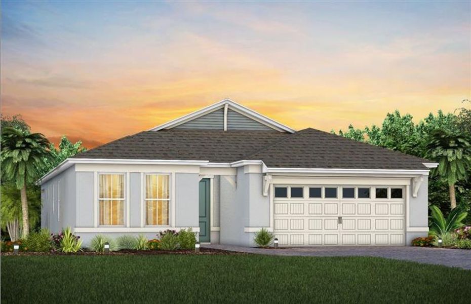 Prosperity Home Design - Coastal Elevation Exterior Design. Artistic rendering for this new construction home. Pictures are for illustrative purposes only. Elevations, colors and options may vary.