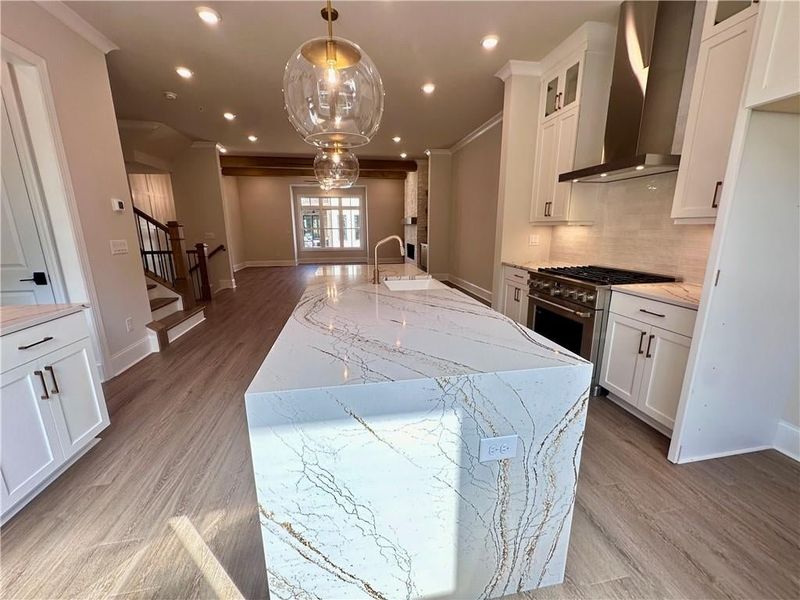 Your foot quartz countertop makes this the ideal spread for entertaining