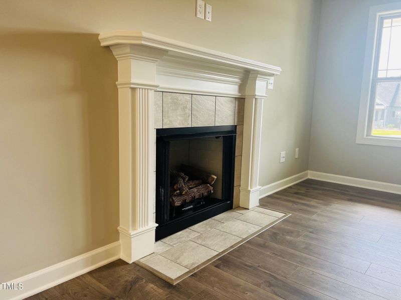Cozy fireplace in Family Room
