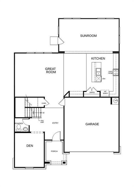 This floor plan features 3 bedrooms, 2 full baths, 1 half bath, and over 2,700 square feet of living space.