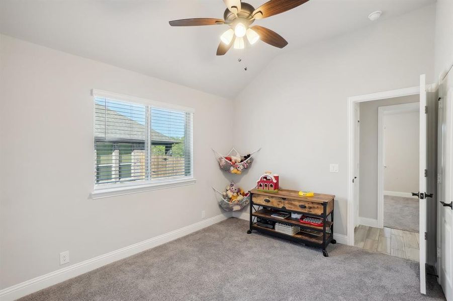 Bedroom #3 with ceiling fan