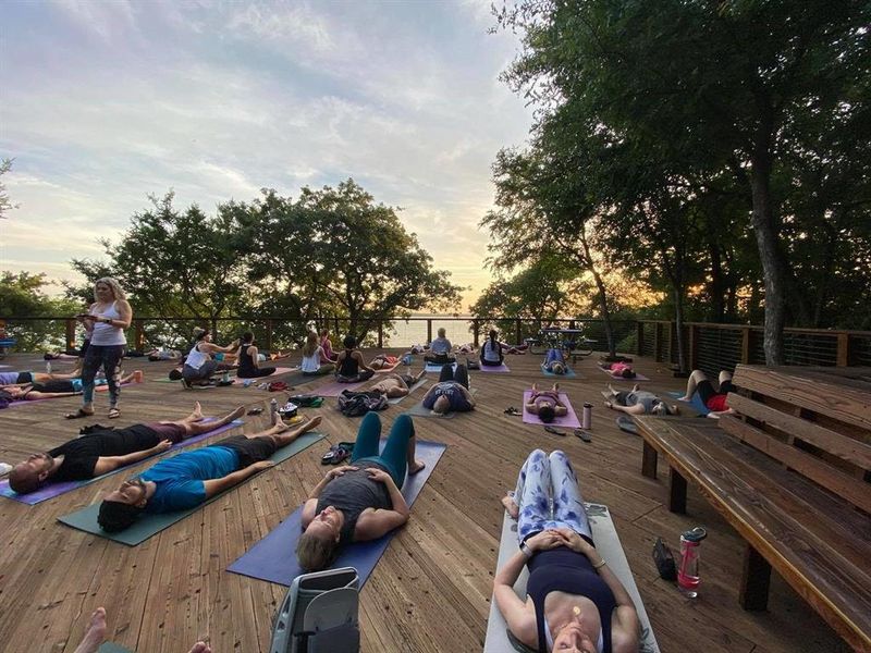 Relax with a Yoga class on Sunset Point, just steps away from Villa Bella Rosa