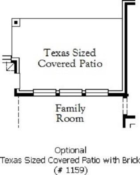 TX-sized Covered patio, included