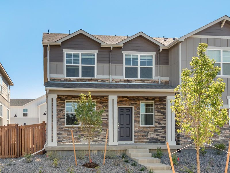 The Breckenridge floorplan exterior image taken at a Meritage Homes community in Berthoud, CO.