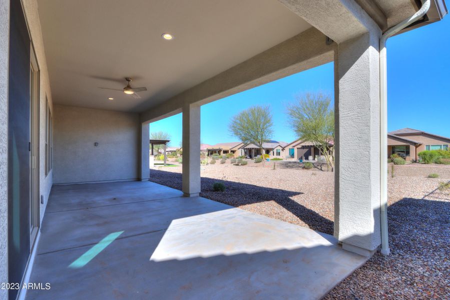 Large covered patio