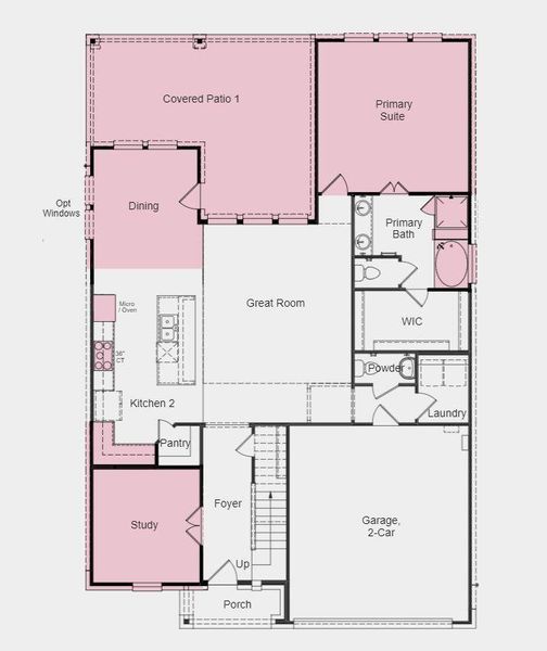 Structural options added include; Gourmet kitchen, an extended dining, primary suite, and covered patio, study, mud-set shower and slid-in tub at primary bath.