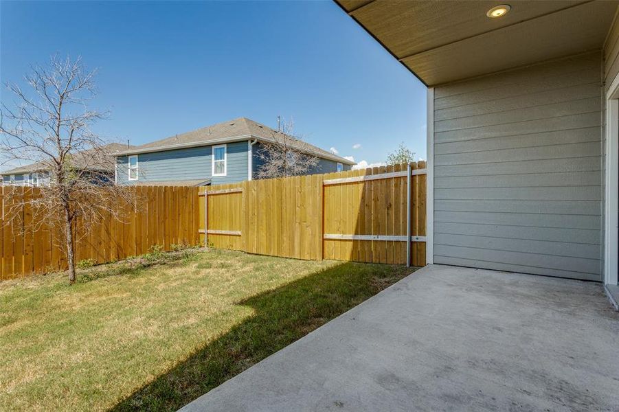 View of yard with a patio