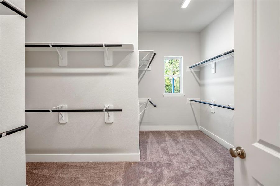 Dream closet! This spacious walk-in offers ample room for all your wardrobe essentials.