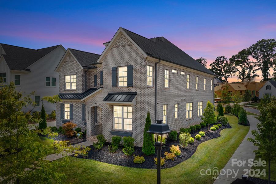 Twilight view of the property.