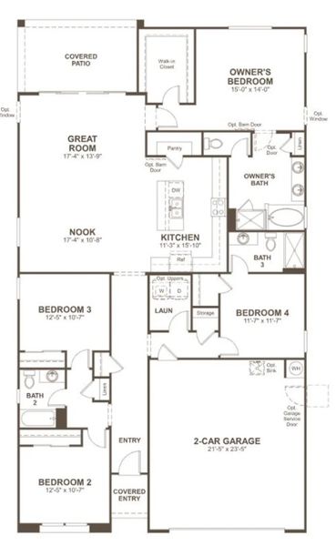 New construction Single-Family house 11017 W Hadley Street, Avondale, AZ 85323 Slate- photo