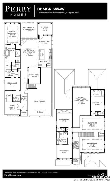New construction Single-Family house 9706 Slick Fork, San Antonio, TX 78254 Design 3553W- photo