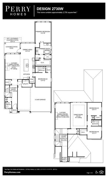 Floor Plan for 2730W