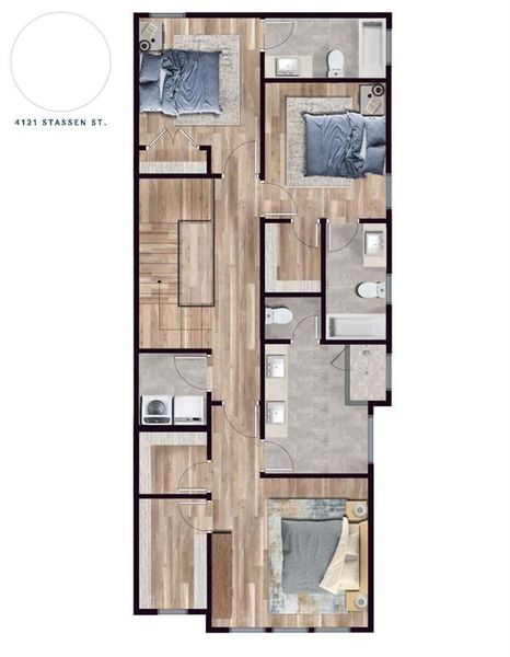 Option 2 Layout for the Primary and Secondary Bedrooms