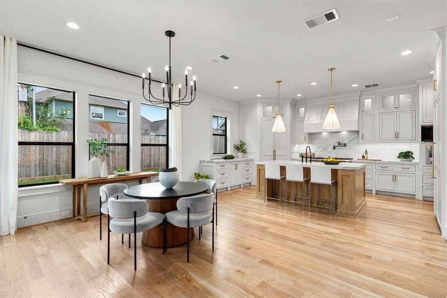 Kitchen is wide open to Breakfast & Family Room.