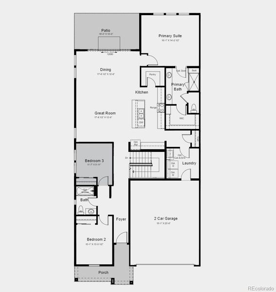 Structural options added include: bedroom 3, patio, unfinished basement.