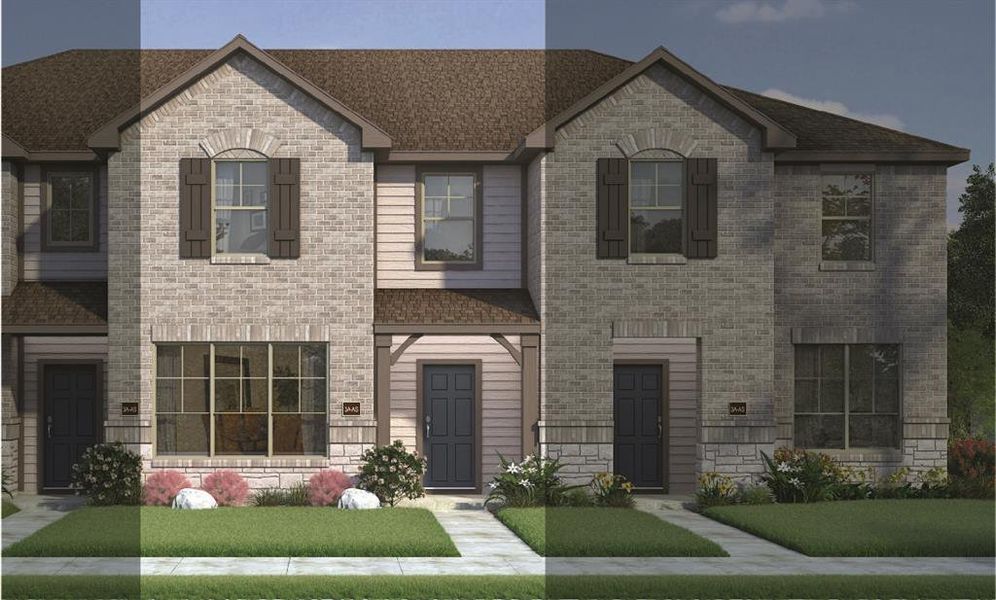 Travis with Elevation 3A Stone Exterior 2023 Townhomes